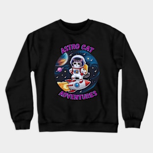 Cat Astronaut Crewneck Sweatshirt